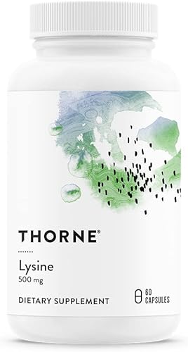 Thorne Lysine - Aminoácido esencial para la salud de la piel producciĂłn de energĂa y funciĂłn inmunolĂłgica 500 mg - 60 cápsulas Thorne Lysine - Aminoácido esencial para la salud de la piel producciĂłn de energĂa y funciĂłn inmunolĂłgica 500 mg - 60 cápsulas