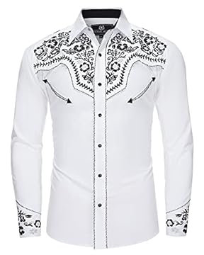 mens white shirt with embroidery