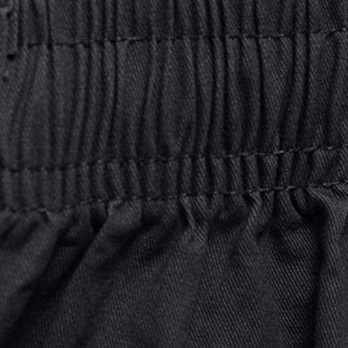 Men's Cotton Full Elastic Waist Cargo Hiking Shorts Relaxed Fit Drawstring Casual Bermuda Short with Zip Pockets3