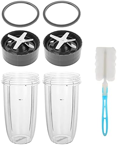 7 Pieces Replacement for Nutri Bullet Blender 32oz Cup and Extractor Blade with 2 Rubber Gasket, Compatible with Nutribullet 600W/900W Models