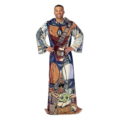 Northwest Star Wars: The Mandalorian Comfy Mando Adult Silk Touch Throw Blanket Cover