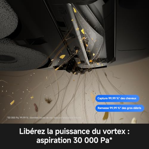 MOVA P70 Pro Ultra Robot Aspirateur Laveur, Aspiration 30 000Pa, – vue 3