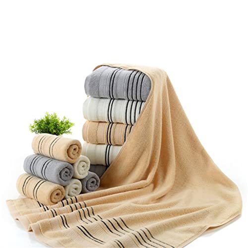 Gretd Gray Men's Cotton Bath Towel Set Washcloth Bath Towel Camping Bath Towel Bathroom Supplies (Color : White, Size #TOP1