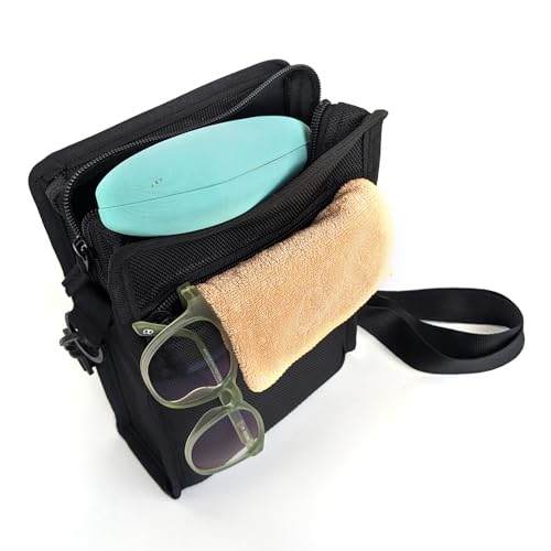Image of Travel Crossbody Sling Bag for Man, Water-Resistant Oxford Small Shoulder Bag for Office Business, Messenger Side Bag for Passport, Mobile, Charger, Cash
