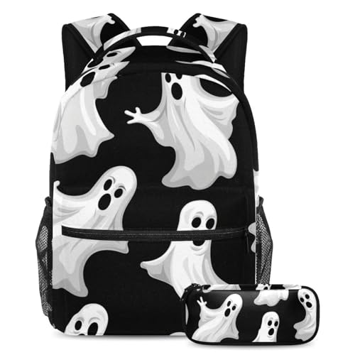 Sac à dos d'école Fun Black Spooky grand format pour le collège