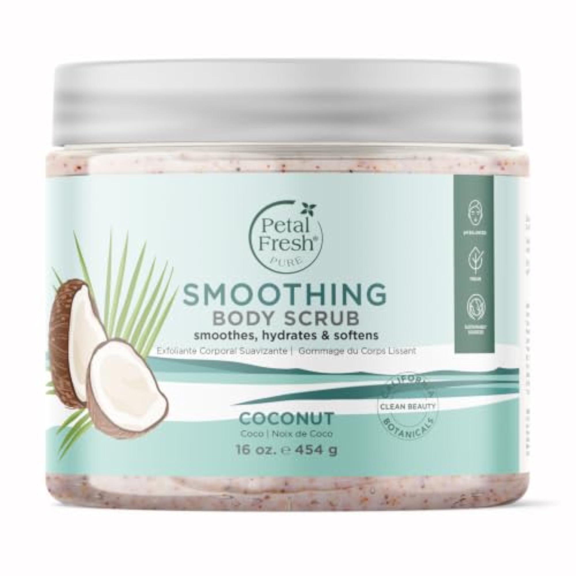 Smoothing Coconut Body Scrub, Hydrating Exfoliator