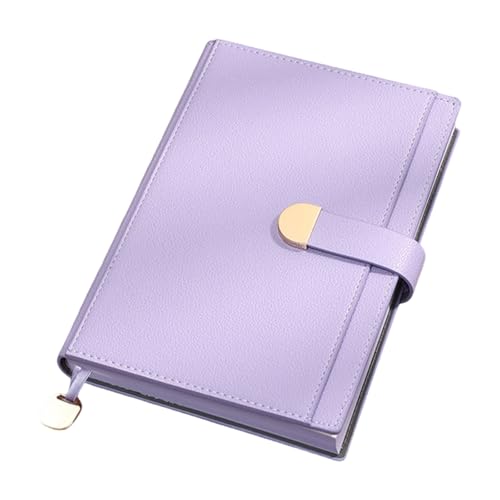 Hardcover PU Leather Notebook with 300 Pages Lined Button Closure Business Journal 145x212mm for Note Taking Travel Journal