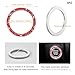 Kewucn Bling Crystal Double Rhinestone Car Engine Start Decoration Ring, Sparkling Push Start Button Sticker, Key Ignition & Knob Ring Decoration, Bling Car Interior Accessory(Red)