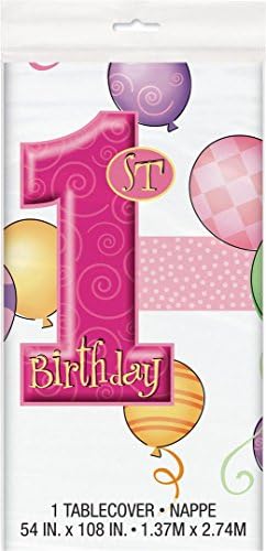 Unique Party 23907 - Pink Balloons 1st Birthday High Chair Decorating Kit