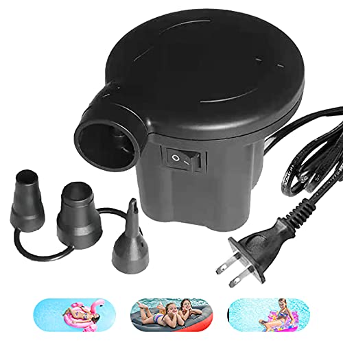 YouthLife Electric Air Pump for Inflatable Couch & Cushion, Air Mattress Pump for Swimming Ring, Portable Air Pump for Outdoor Camping, Air Pump with 3 Nozzles