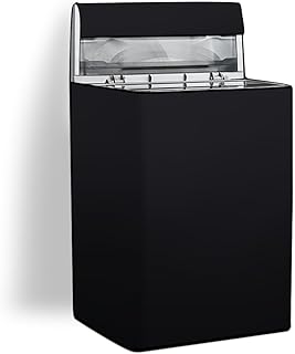 Stylista Washing Machine Cover Compatible for Whirlpool Whitemagic Premier FullyAutomatic Top Load 6.5 kg Black