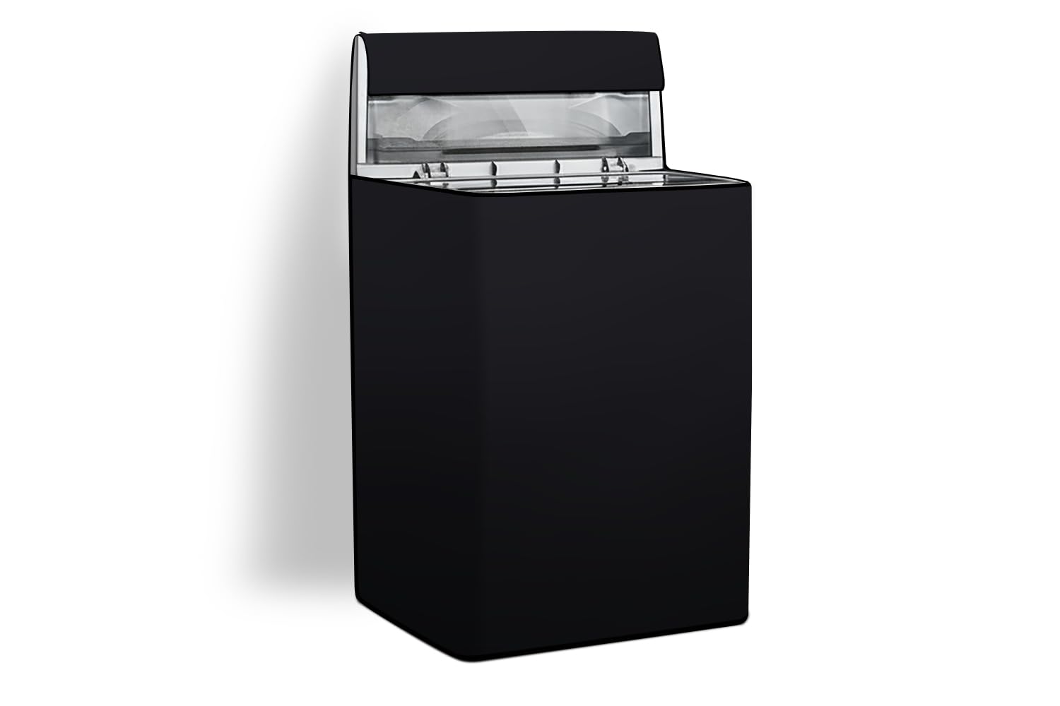 Stylista Washing Machine Cover Compatible for Haier 5.8 kg 58-020-R Fully-Automatic Top Load Black-picture-19