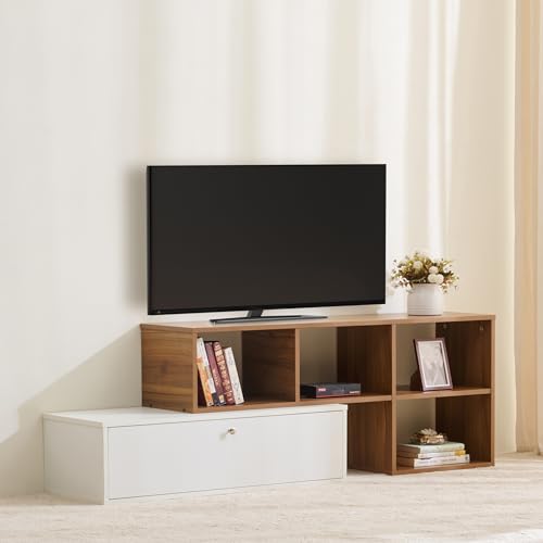 Image of Home Centre | Helios Nolan TV Unit | Engineered Wood | Teak | 1 Year Warranty