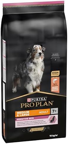 PRO PLAN® Medium & Large Adult Senior Sensitive Skin 7+ Dry Dog Food with Salmon 14kg