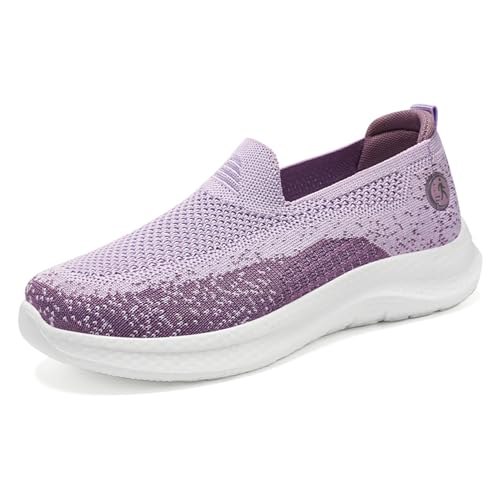 Alexis Leroy Zapatillas Slip On Mujer Zapatos Mesh Respirable para Caminar Deporte Morado 38 EU