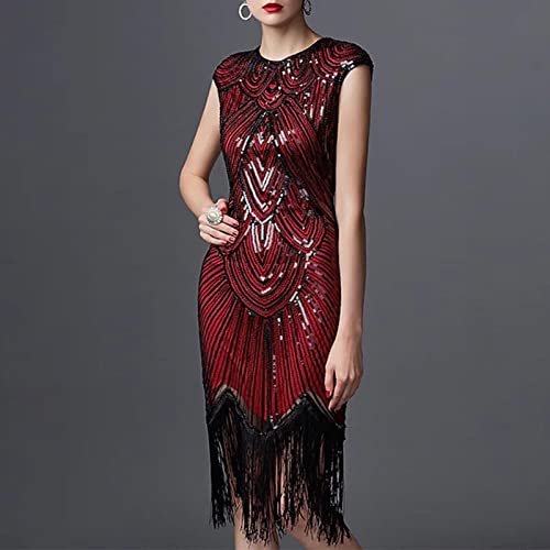 Robe Charleston à sequins et franges dynamiques pour un éclat à 360 degrés - 2