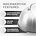 𝗛𝗔𝗩𝗘𝗡𝗛𝗔𝗨𝗦. Burgerglocke Edelstahl 2er Set 16cmø I 2X Burger Glocke Edelstahl extra hoch perfekt für Smash Burger I 100% Edelstahl Schmelzglocke I Grillglocke hitzebeständig bis 400°
