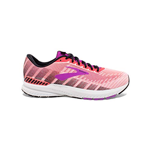 Brooks Womens Ravenna 10 Running Shoe - Coral/Purple/Black - B - 7.0