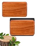 VLUNT 2 Pack Wooden Car Air Freshener with Sun Visor Clip, Teak Scent, Back with Strong Magnet Nature Wood Car Air Fresheners for Men, Auto Scent Car Diffuser Magnetic Odour Freshener