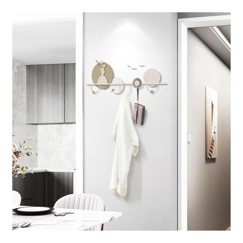 Perchero de pared de hierro moderno de 85cm con ganchos para sala 7