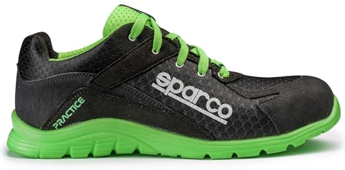 Sparco 0751747NRVF Zapatillas Practice Keke Talla 47 Negro/Verde S1P SRC