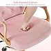 BarberPub Ergonomic Nail Tech Chair with Lumbar Support, Adjustable Manicure Chair with Armrests, Comfy Home Office Chairs with 360-Degree Swivel Wheels for Beauty Salon 3567 (Pink)