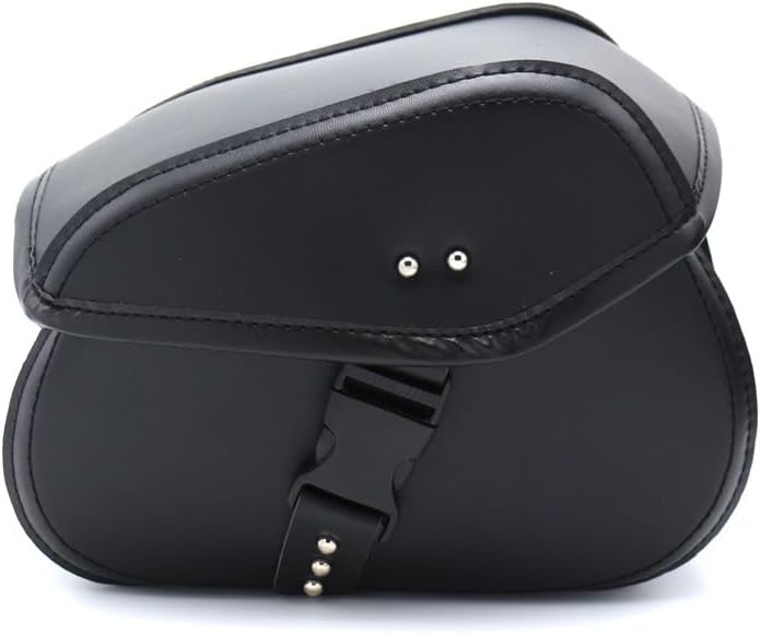 UNISTRENGH Retro Pannier Rack Bag for Bicycle Motorcycle Scooter E-bike PU Leather Waterproof Side Bag Hanging Bags Rear Double Bag Pack for Pannier Rack (Black_small), BPB0236451_0509