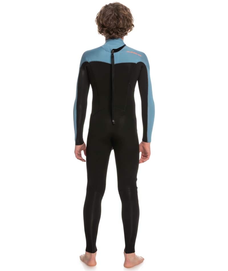 Combinaison Quiksilver Boys Everyday Sessions 3/2 Back Zip noir bleu pour surf junior - 3