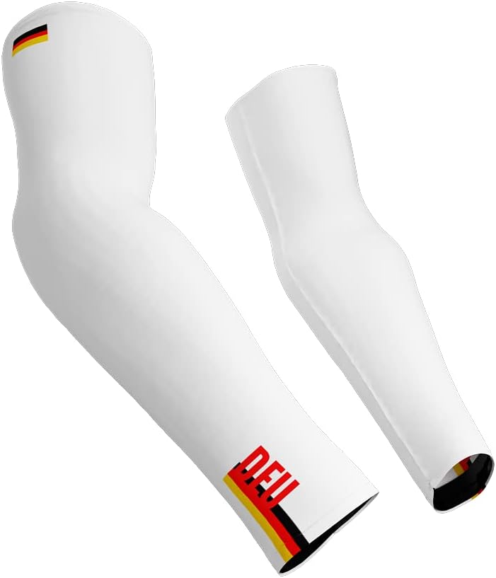 ScudoPro Germany Country Code Compression Arm Sleeves - Walking - Cycling - Running - Golf - Baseball - Basketball