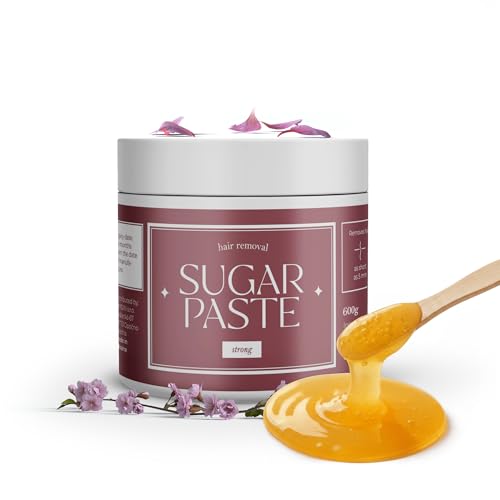 SANUVIA Pâte de Sucre Forte – Épilation au Sugaring pour une Peau Lisse – Hypoallergénique & Peaux Sensibles – Retire les Poils dès 5 mm – 600 g