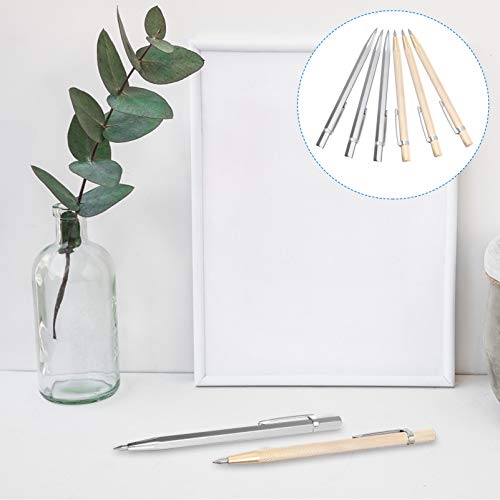 EXCEART Liga de Carboneto de Gravura Tungstênio 6Pcs Riscadores Alumínio Canetas Com Clipe para O Vi