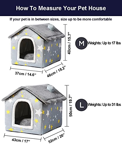 Anppex Indoor Dog House Warm Dog Bed, Plush Pet House Dog Cat Kennel With Removable Cushion Suitable For Small And Medium-Sized Dogs And Cats #TOP4