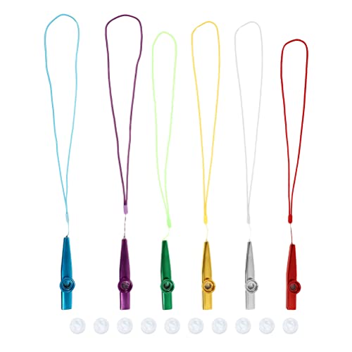 MILISTEN 1 set en métal Kazoo avec des membranes supplémentaires faciles à apprendre Kazoo avec des lanières - Les Beatles, Paul McCartney, John Lennon, RIngo Starr, George Harrison MILISTEN 1 set en métal Kazoo avec des membranes supplémentaires faciles à apprendre Kazoo avec des lanières