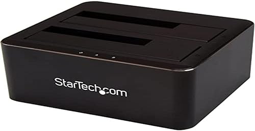 StarTech.com Estación de acoplamiento USB 3.0 a SATA de doble bahía, base para disco duro USB, SATA IIIIII externa de 2.53.5", estación de