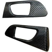 Rear Inner Door Opener Overlay Cover Compatible for Subaru WRX/WRX STI 2015-2021 I Dry Carbon Fiber I Lightweight Strong with UV-Resistant Clear Coating 1 pair