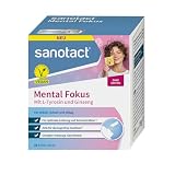 sanotact® Mental Fokus Direkt-Sticks – Mit L-Tyrosin, Ginseng & Zink | B-Vitamine für Energie & Konzentration | Vegan & ohne Koffein | Orange-Maracuja | 20 Sticks