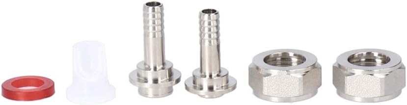 S Type Beer Keg Coupler, 304 Stainless Steel Brass Draft Dispenser with Pressure Relief Valve G58 Thread 8mm Inlet for Bars Homes