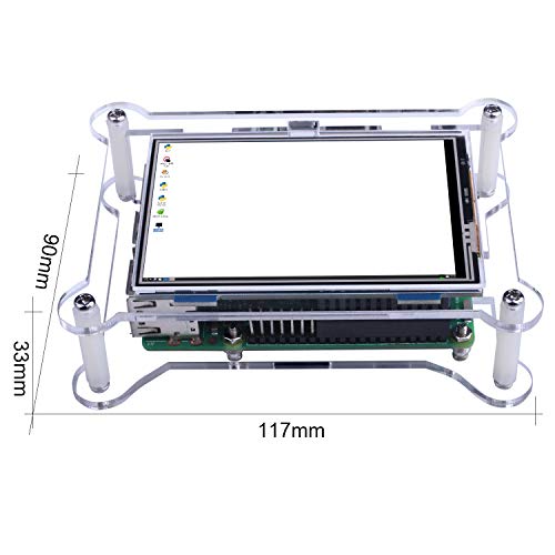 Kuman Tft Touch Screen+Case, 3.5 Inch Tft Lcd Display Monitor With Protective Case Support All Raspberry Pi System, Video Movie Play, Arcade Game, Hdmi Audio Input (3.5 In Raspberry Pi Screen) #TOP4