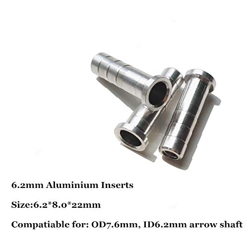 Jjzs 12 Pack Steel Archery Field Points 100 Grain With 12 Pack Aluminum Arrow Inserts, Target Practice Arrow Points And Inserts For 5/16 Inch Carbon Arrows #TOP2