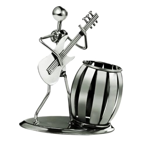 NUOBESTY Creative Metal Musician Statue Pen Holder for Desk 