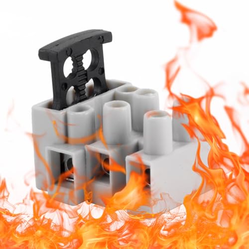 Hoite 4er-Pack 3-poliger 5A-Sicherungsklemmenblock – Grauer Anschluss für Stromkreisschutz und Stromverteilung