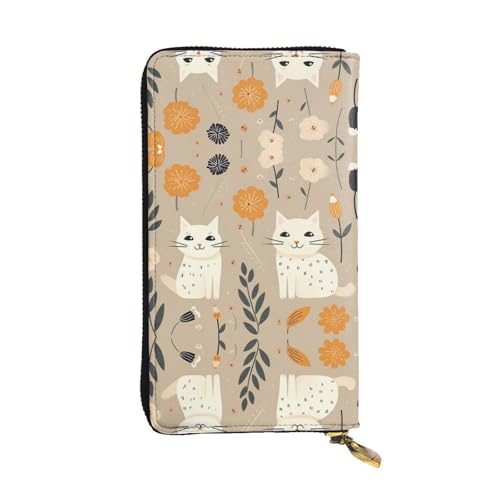 Portefeuille deux chats amusants en cuir pour illuminer vos voyages