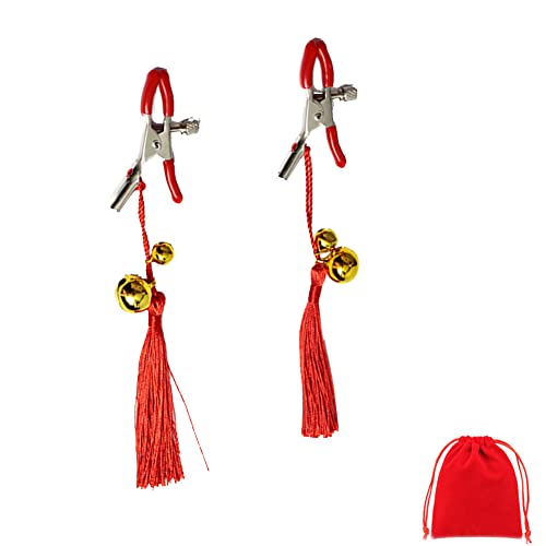 Tassels Bells Nipple Breast Clamps Clips Nipple Noose Non Piercing Nipple Rings Jewelry Clip on Dangle Earrings for Women