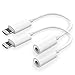 Produktbild [2 Pack] iPhone Adapter, Apple MFI-Zertifiziert,iPhone auf 3,5 mm Aux Audio-Zubehör Headset Splitter-Adapter,Musikadapter kompatibel mit iPhone 14/13 Pro Max X/XS/Max/7/8,unterstützt alle iOS-Systeme