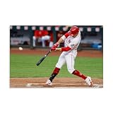 DENMIEX Joey Votto Classic Action Poster Painting On Canvas Wall Art Scroll Picture Print Living Room Walls Decor Homes 16x24inch(40x60cm)