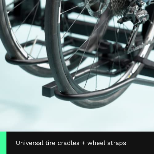 Kac Kr-Brqdbk Heavy Duty K4 Sport 2 Inch Hitch Rear Mounted 4-Bike Bike Rack With Locking Hitch Pin, Smart Tilt Feature, And 240 Pound Capacity, Black #TOP4