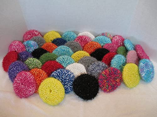 Crocheted Dish Scrubbers, Scrubbies - Set Of 4 - Various Colors #TOP11