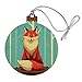 Fox on Tree Stump Wood Christmas Tree Holiday Ornament