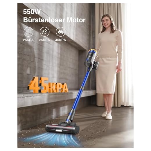 Kabelloser Staubsauger mit 45000Pa Saugkraft