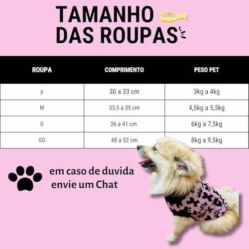 Roupa de Inverno Pet para Cães Pequenos e Médios Estampa de Patinhas Cores Sortidas (Macho, Médio)